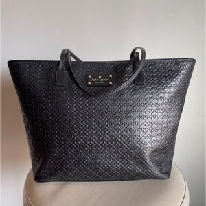 Kate Spade Black Embossed Tote